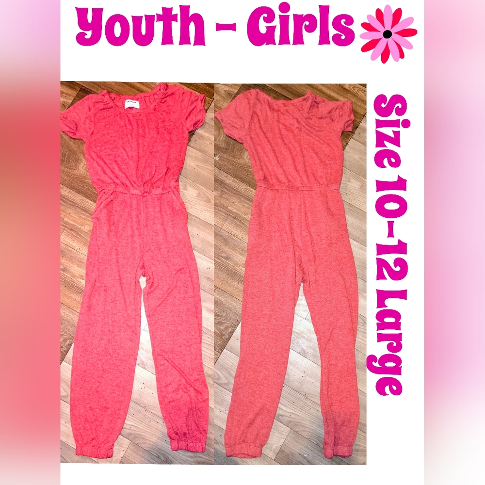 Girl's Old Navy Coral Jumpsuit